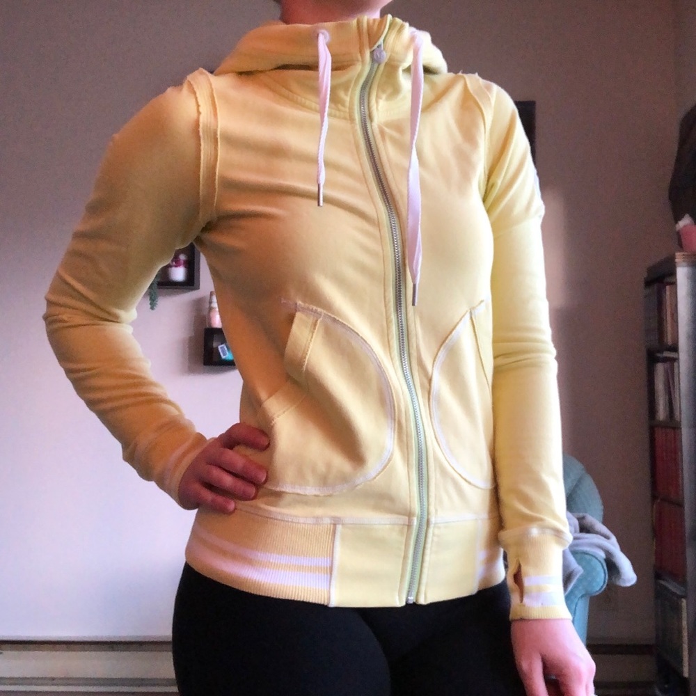 Vintage Lululemon Scuba Hoodie Pastel Yellow